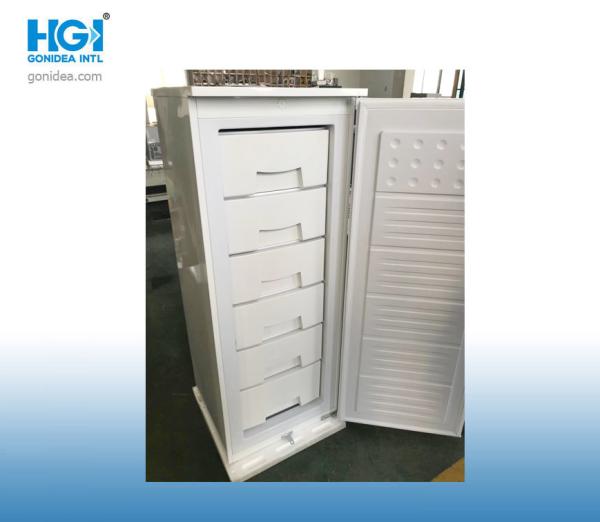 Congelador ereto da porta de R600a bebida de aço inoxidável da loja de 6,4 Cf do único