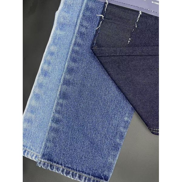 12.3oz 100% Cotton Denim Fabric Classic Dark Blue Heavyweight Denim Fabric , Pure Natural Fiber