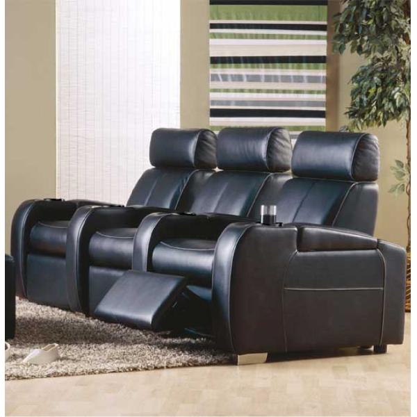 Movie Cinema Wood Leather Recliner Chairs