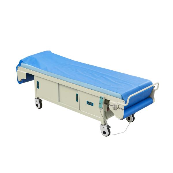 Automatic Hospital Patient Bed Sheet Changing Examination Couch With Cabinet ODM durable medical equipment