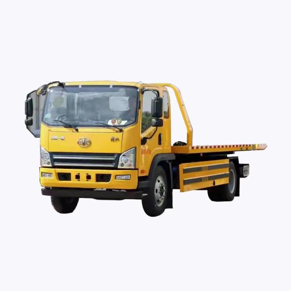 FAW 5 Ton Flatbed Towing Truck Breakdown Recovery Truck EURO 5 4x2 Driving Type