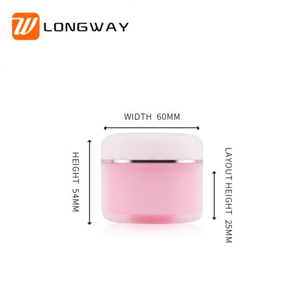 Luxury Facial Empty Round Skin Care Cream Plastic Cosmetic Jar with screw lid