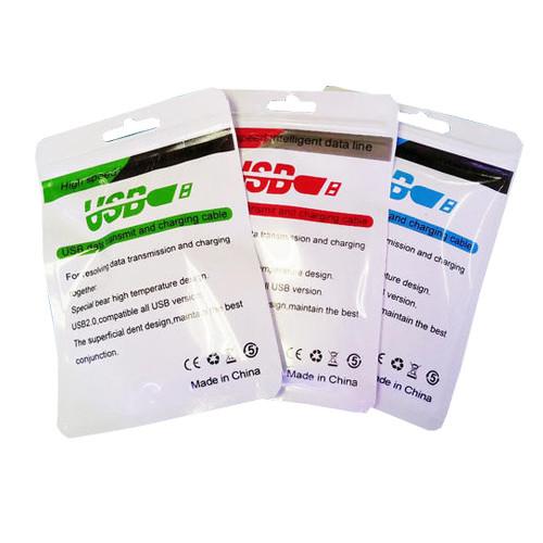 custom zip lock mobile earphone headphone cell phone charger cable accessories case packaging pouch bag