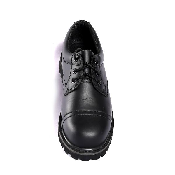 Unisex Goodyear Safety Shoes Steel Insole Slip Resistant PU Sole Embossed Cow Leather