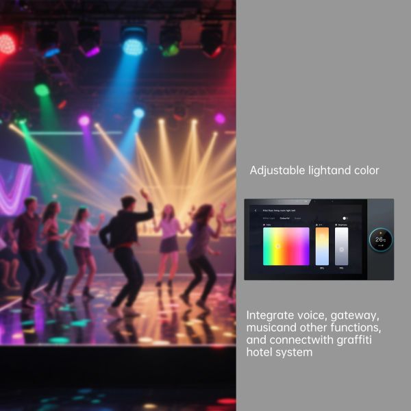 SIXWGH Luxury Upgrade 10-inch Smart Home Control Panel Tuya WiFi Zigbee Gateway App Voice Background Music Multi-Scenario Bar