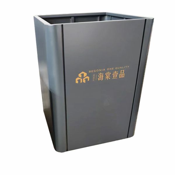 Modern Geometric Stainless Steel Planter Box with Glass Inserts