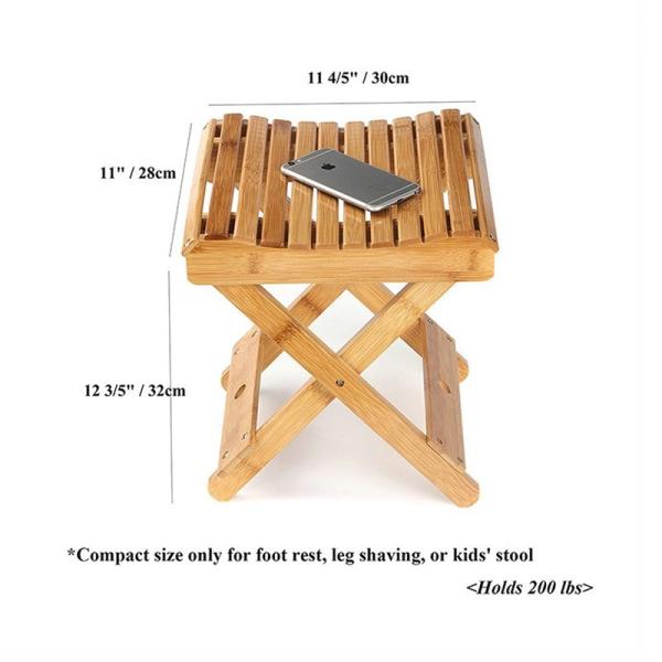 Moderno Design Adultos Crianças Portavel Folding banquinho feito de bambu natural para o exterior