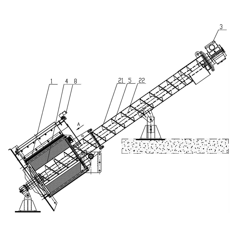 Customized Stainless Steel High Efficiency Screw Conveyor for Wastewater Treatment