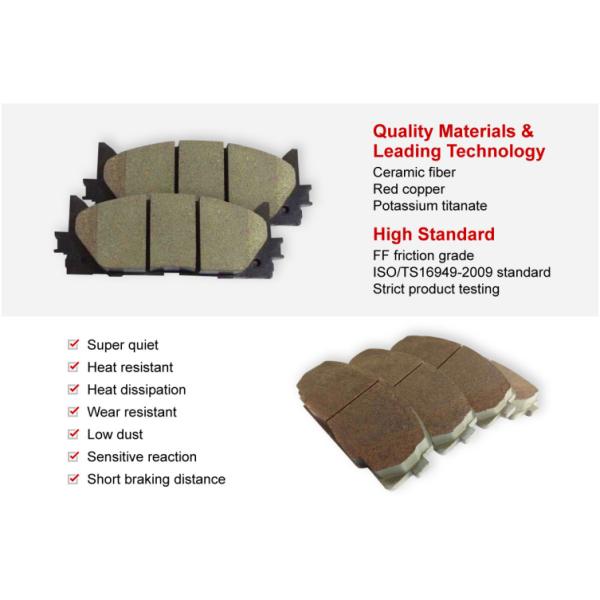 Front Automotive Brake Systems Auto Spare Part , Customized Metal Brake Pads