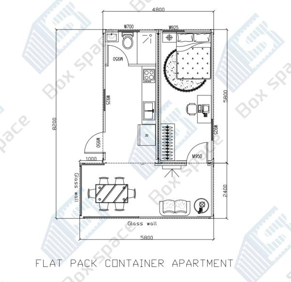 Boxspace Container Resort Container Hotel Modular Structure Home For One Bedroom Two Bedrooms Prefab Container House