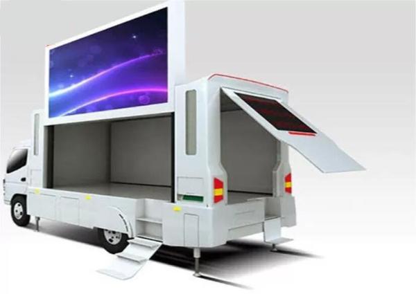 Pitch 6mm Mobile LED Screen Rental , Truck LED Screen 27777 Dots / Sqm