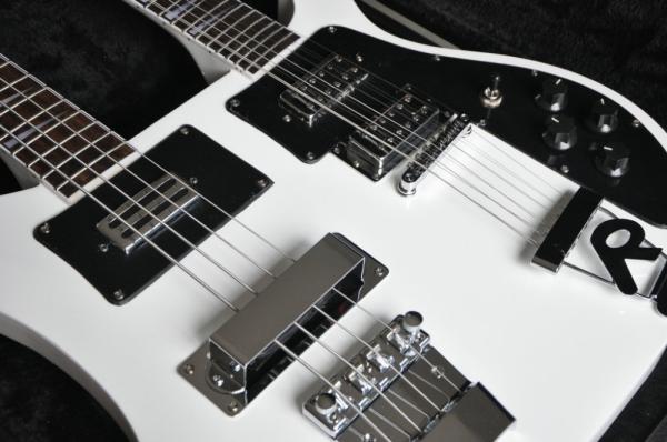 Double neck 4 string 4003 BASS GUITAR and 12 string elctric guitar color can custom guitar big R bridge