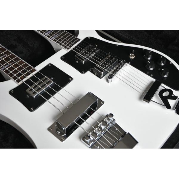 Double neck 4 string 4003 BASS GUITAR and 12 string elctric guitar color can custom guitar big R bridge