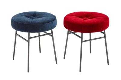 Metal Ilot Counter Height Stools , Multi Colors Upholstered Dining Chairs