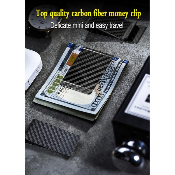 Зажимы денег волокна углерода выскальзывания дела устойчивые водоустойчивые