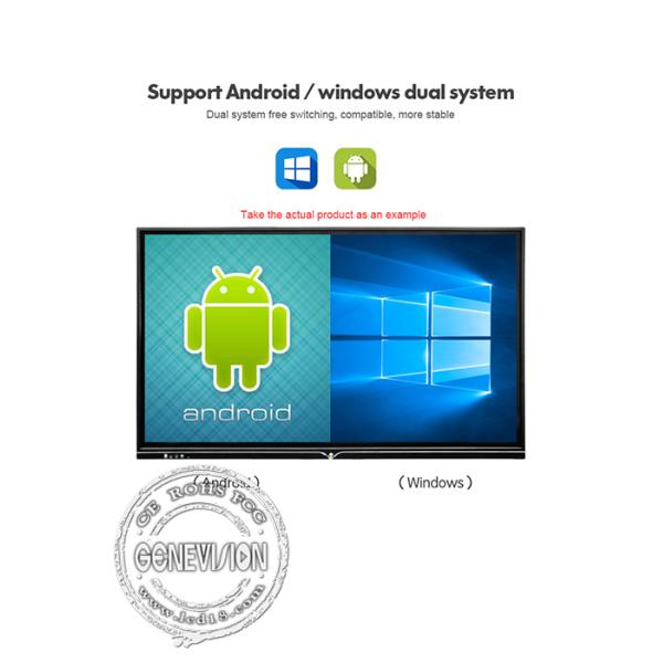 андроид 8,1 OPS I3 I5 I7 умное взаимодействующее Whiteboard 65in