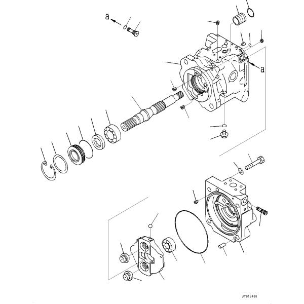 708-1W-00550 pour Komatsu D61EX-23MO D61PX-23 D61EX-23 D61PX-23 ensemble de pompe pompe Durable nouvelles pièces de rechange ventes directes d'usine pompe de haute qualité 7081W00550 pièces de pompe hydraulique
