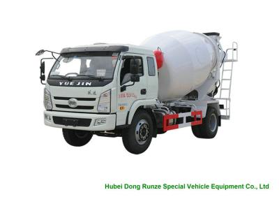 YUEJIN 5m3 Small Concrete Mixer Truck With Pump , 4x2 Mobile Mixer Truck