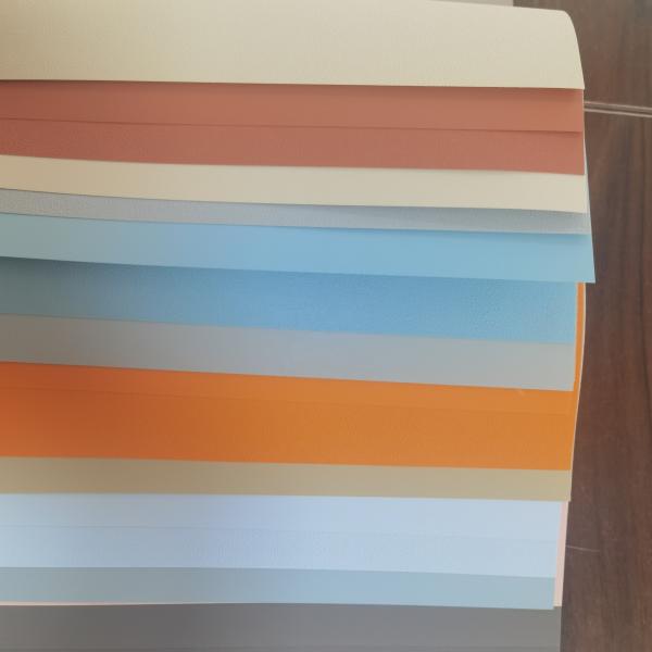 Orange Beige Graphic PVC Laminated Film Mildewproof Adhesive PVC Film