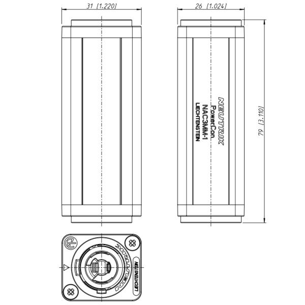 Внешний Powercon соединитель соединитель мужской адаптер соединитель питания для соединения кабелей