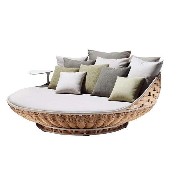Powder Coated Aluminum Double Lounge Daybed with Canopy Customized and Chic