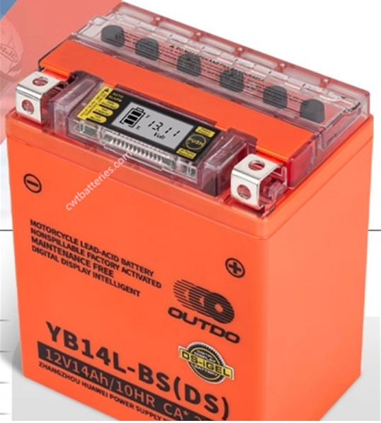 Rechargeable Lead Acid Jet Ski Batteries OUTDO YB14L-BS DS 12V 14Ah