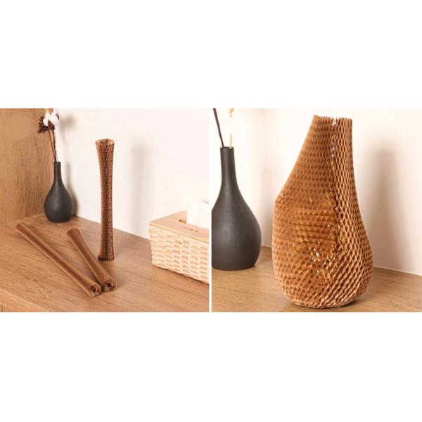 Kraft Paper Honeycomb Mange para botella de vino de vidrio Protective Shipping Cushion Embalaje