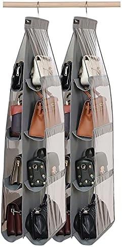 PURSE ORGANIZER - 2 PACK, PURSE HANGER、2024 MODEL、PURSE ORGANIZER FOR CLOSET、THICKEN METAL HOOKS,HAND BAG STORAGE