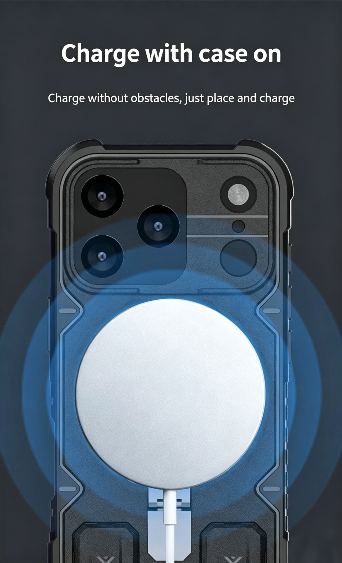 Rugged Outdoor Phone Case with Industrial-Grade Shockproof Protection, Magnetic Kickstand, and Lanyard Hole