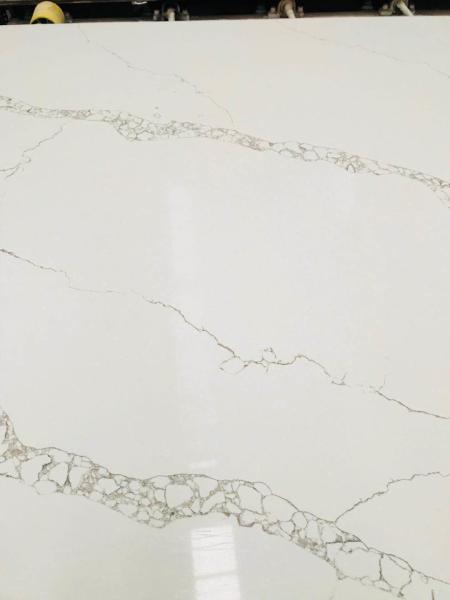 P8115 Artificial Quartz That Looks Like Calacatta Marble With 93% Natural Quartz