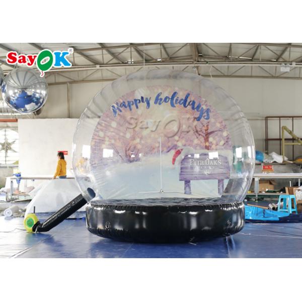 PVC Christmas Ornaments Inflatable Snow Globe For Outdoor Advertising