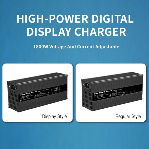 1800W DSP Intelligent Battery Charger with Dual Adjustable Voltage and Current for Multiple Battery Compatibility