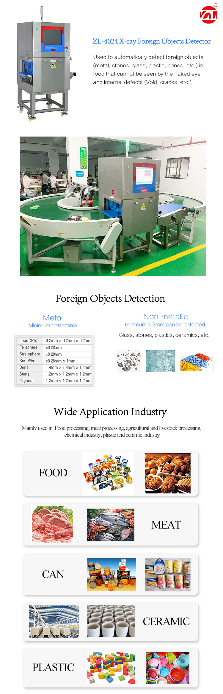 Food Industry X-Ray Inspection System X-Ray Food Inspection Machine for Foreign Body Detection with High-Resolution Imaging