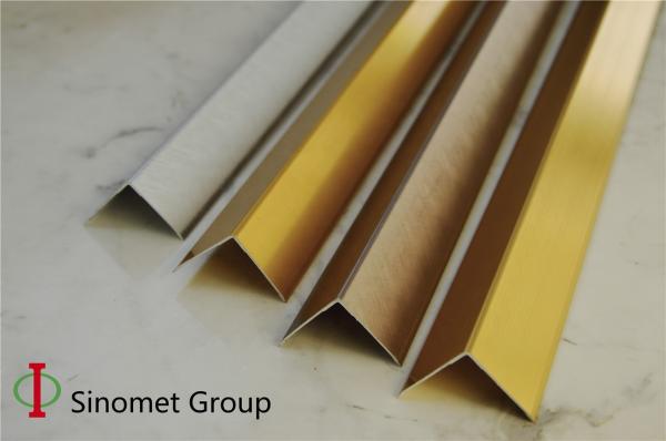 Metal Material Aluminum Tile Trim  Customized For Wall Corner Edge Floor Transition
