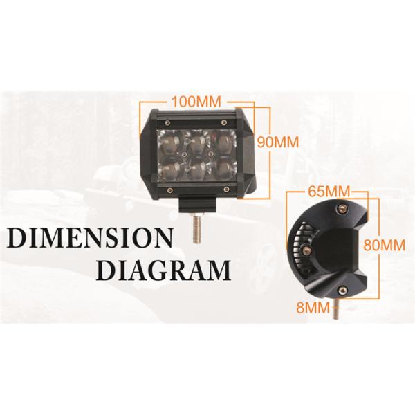 4 Inch Dual Row 30W 6500K Off Road LED Work Lights Bars 4D Lens for Truck Jeep