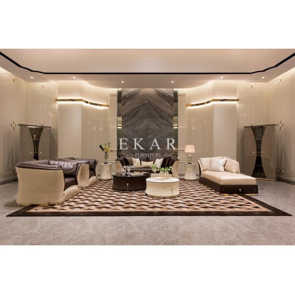 High Class Leather Living Room Furniture Large Sofa W002SF