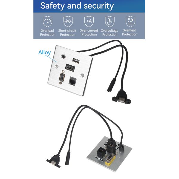 HDMI Wall Audio Video Outlet Boxes Multimedia Socket OEM