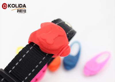 Silicon Pet Dog LED Flashing ID Tag Collar Safety Night Light Pendant for Dogs in Night