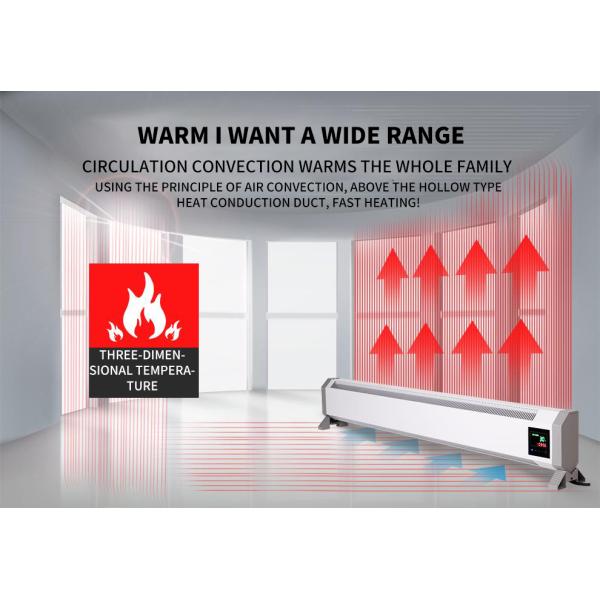 Lightweight Electric Baseboard Heater for Domestic House Freestanding and Space Saving