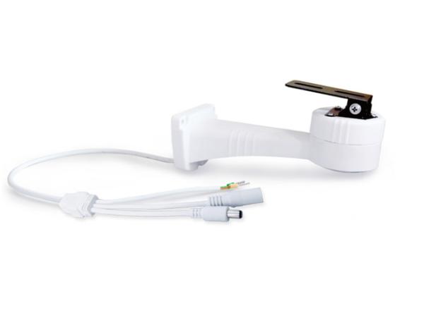 Wall Ceiling Mounting CCTV Camera Accessories , White Rotating Bracket For Cctv
