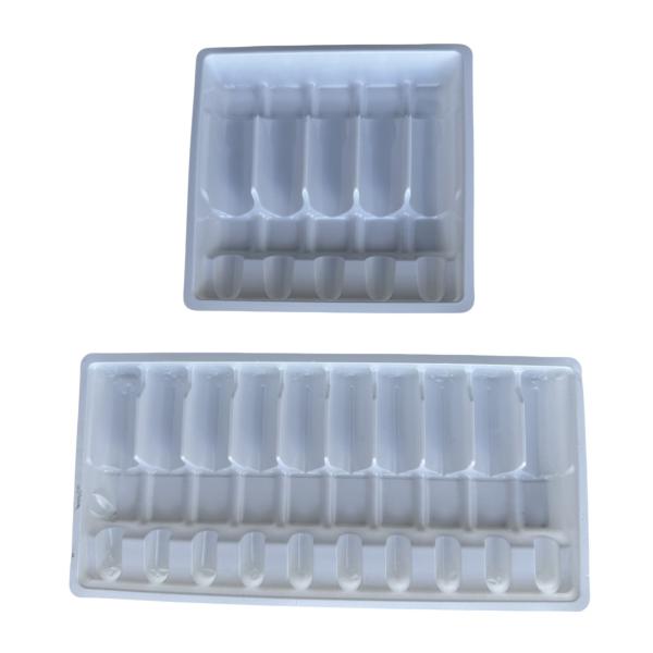 1ml 2ml 5ml 10ml PET Water Injection Ampoule Packaging Tray Vacuum Forming Packaging Tray Customized
