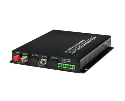2 Channel Forward 1080P/30Hz HDSDI Video Converter embedded audio function with 1Ch Reverse RS485 Data