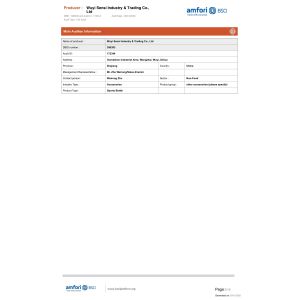 Wuyi ShunRong Import and Export Co., Ltd Certifications