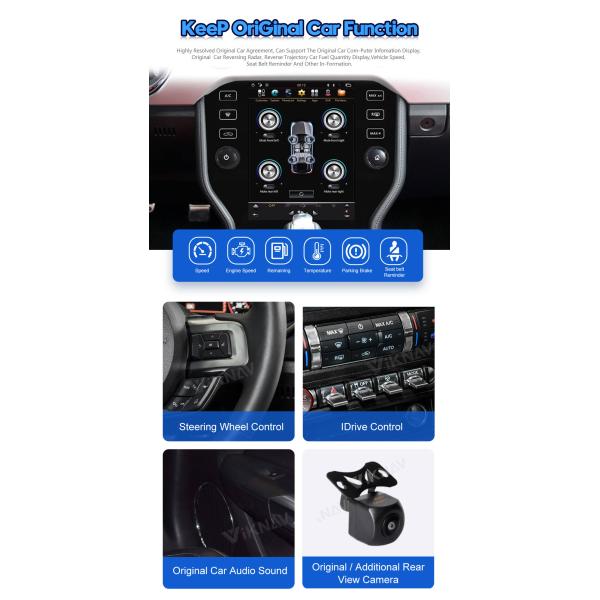 блок автомобиля андроида экрана 10.4inch IPS главный на Ford Mustang 2014 2021