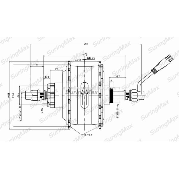 500w Fat Bike Electric Motor Kit , Electric Bicycle Motor Kit With Battery