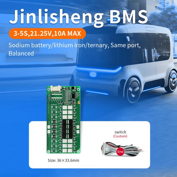 太陽光路灯用のKLS BMS - 3S 4S 5S LiFePO4, 5A 10A,リチウム電池温度センサー