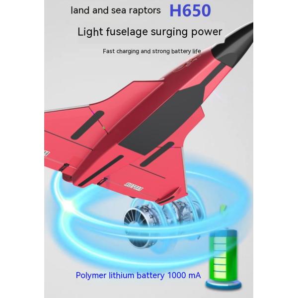 Raptor H650 Epp Foam 6ch Rtf Led Lights Sea Land Air Electric Radio Control Rc Jet Fighter Brushless Aviation Toy Perfect