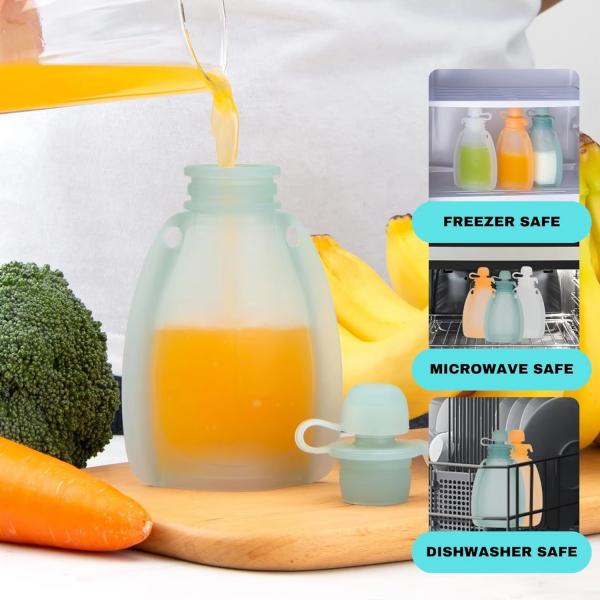 150ML Reusable Silicone Breastmilk Storage Bags – Leakproof, BPA-Free, Freezer-Safe & Sterilizable Pouches For Pumping Moms Seeking A Sustainable And Safe Milk Storage Solution