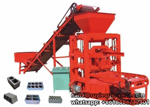 4-26 semi-automatic concrete cement hollow block paving block machine