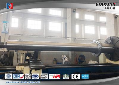 Polished Blower Main Shaft Forged Alloy Steel CNAS Certificate Finish Maching